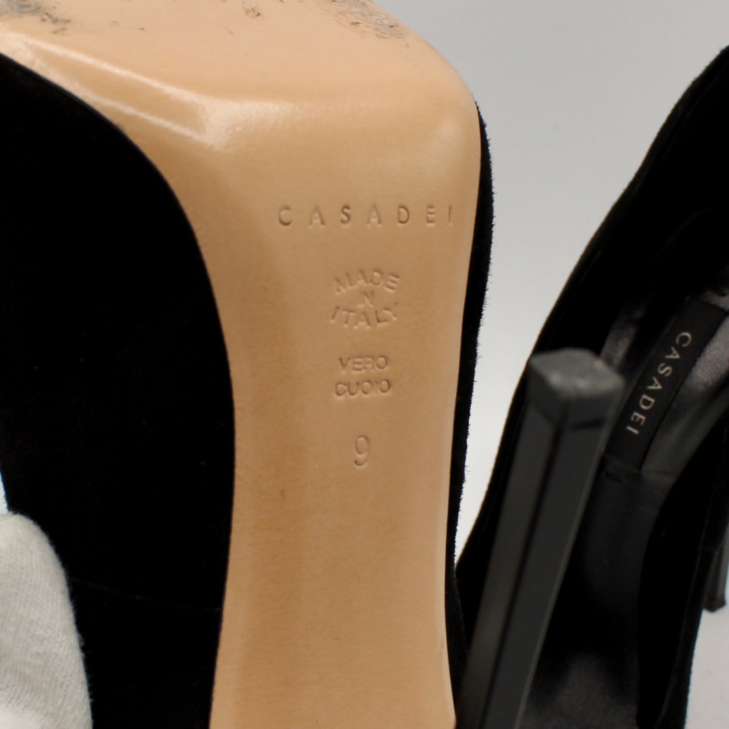 Casadei décolleté velluto nero
