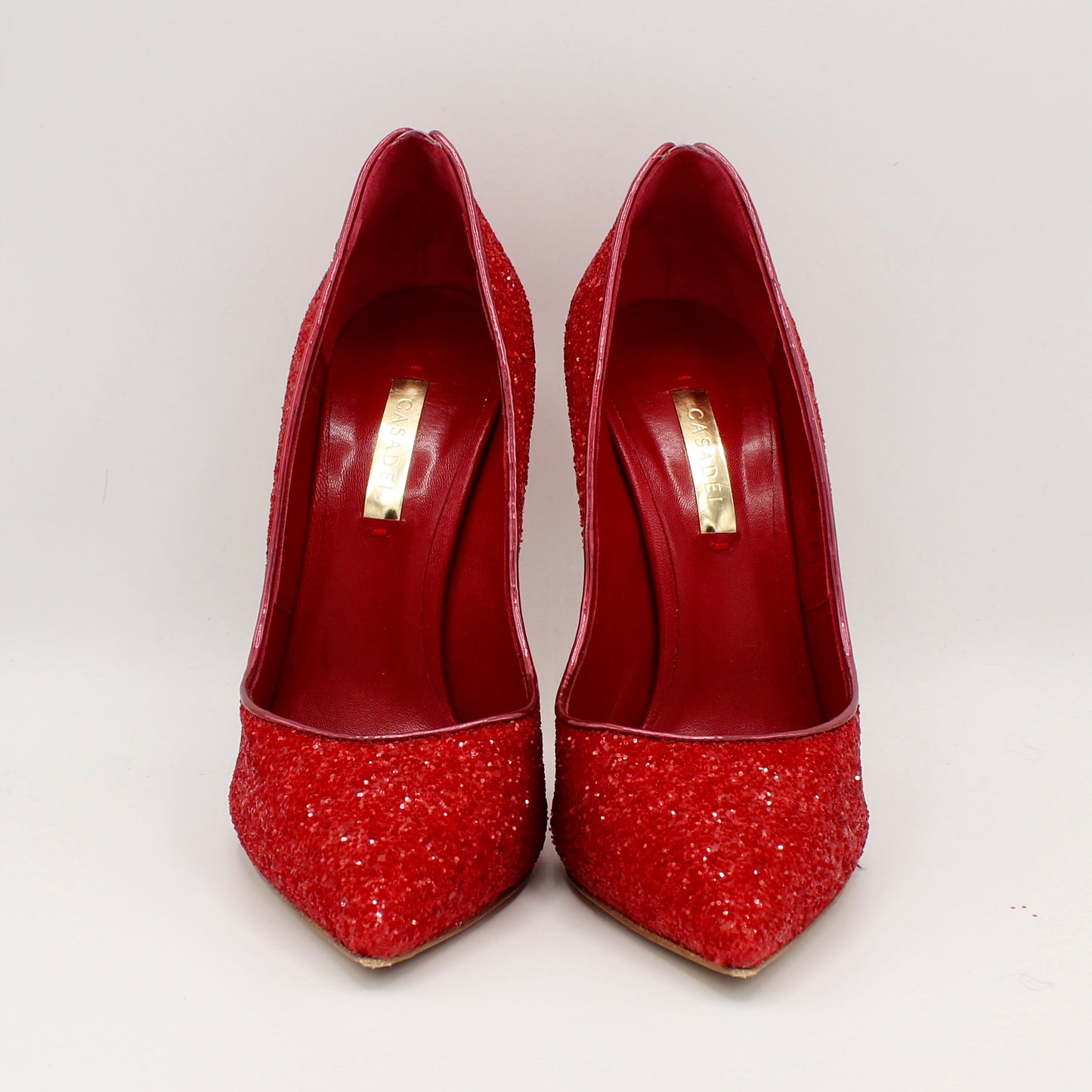 Casadei décolleté glitterate rosse