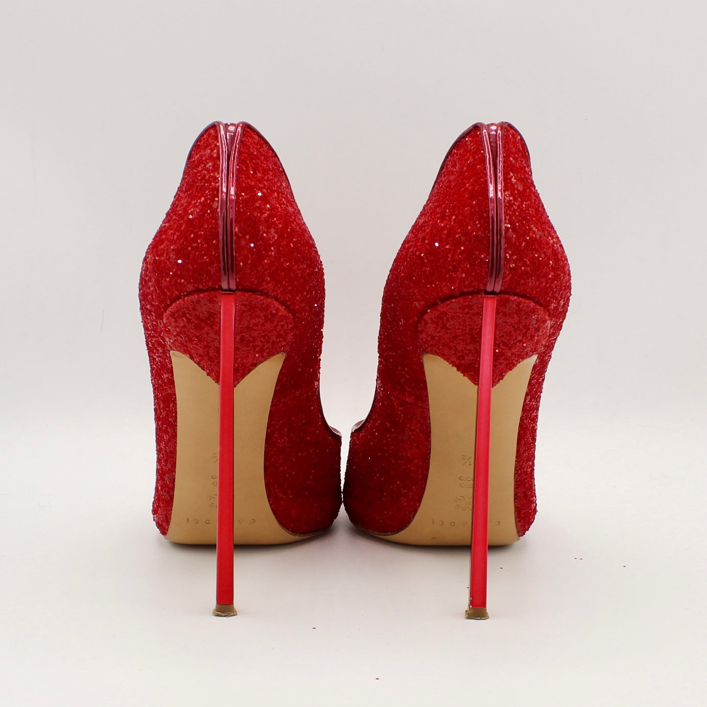 Casadei décolleté glitterate rosse
