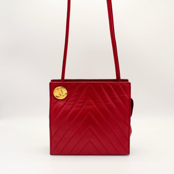 Chanel vintage chevron a spalla